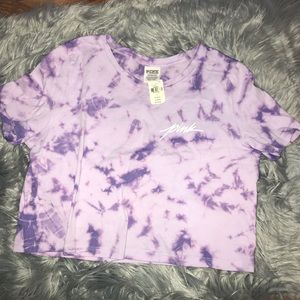 Purple tie-dye top